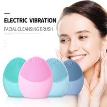 Load image into Gallery viewer, Silicone Face Cleansing Brush Electric Face Cleanser Electric Facial Cleanser Cleansing Skin Deep Washing Massage Brush